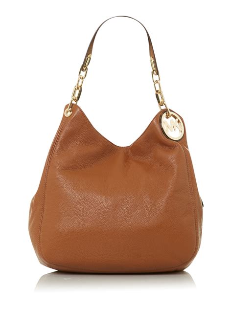 michael kors fulton brown hobo bag|Michael Kors fulton bag.